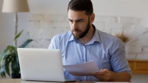 man on a laptop